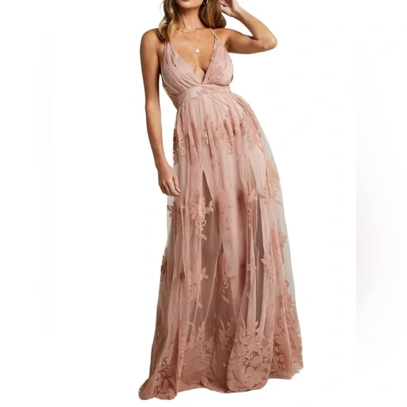 SHOWPO PROMENADE MAXI DRESS, Blush, size 10 - Picture 2 of 6